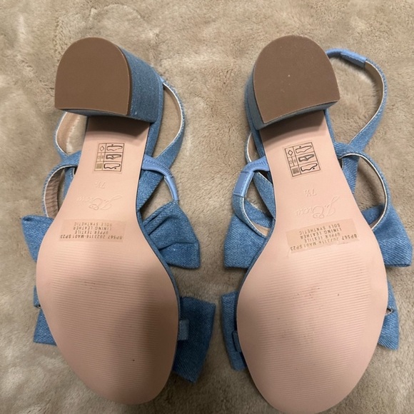 Lucie Denim Bow Detail Heels - Picture 4 of 4